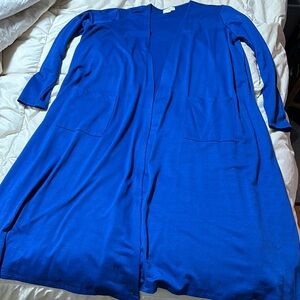 Vibrant Blue Long Cardigan